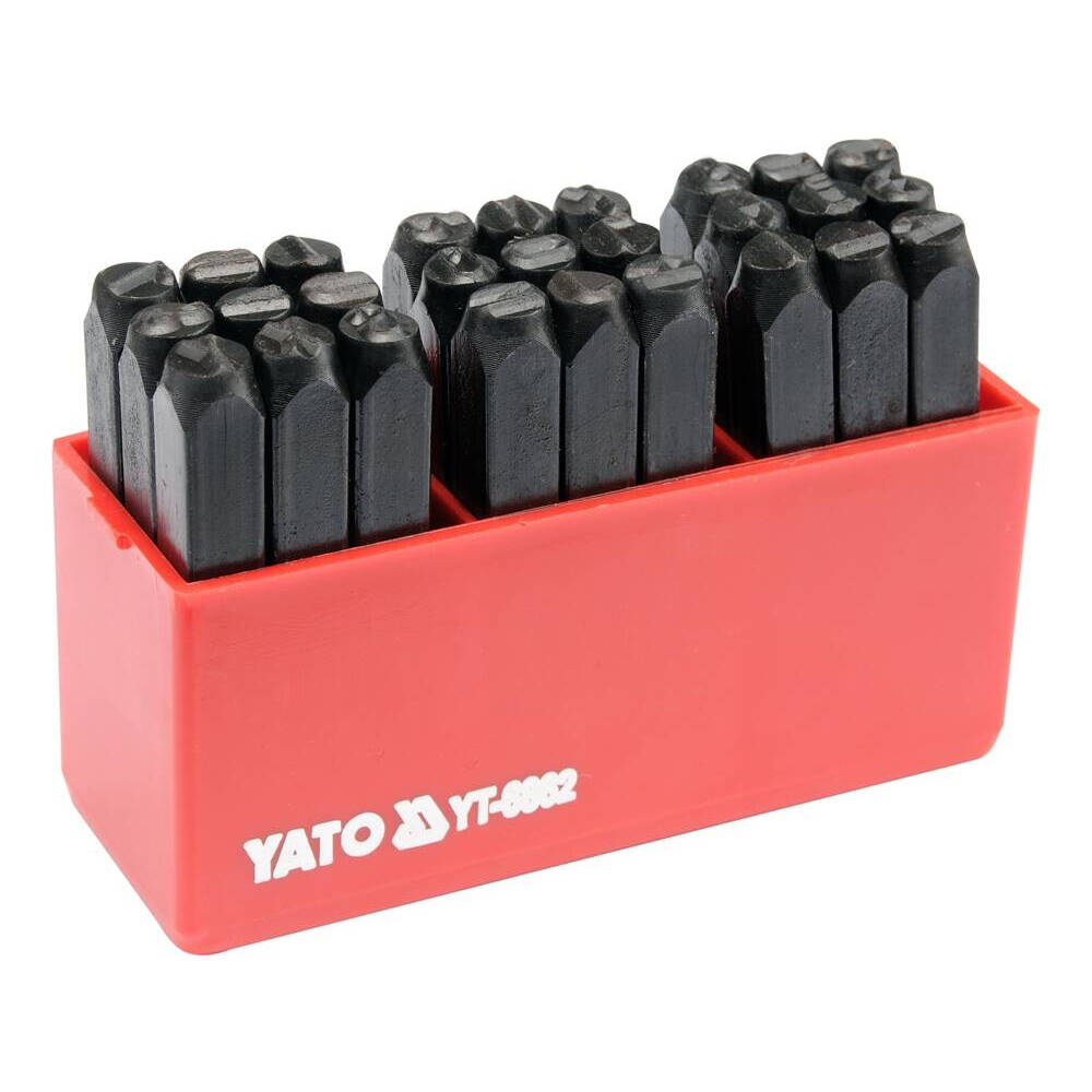 Set av bokstavsstansar Yato YT-6862; 27 st.