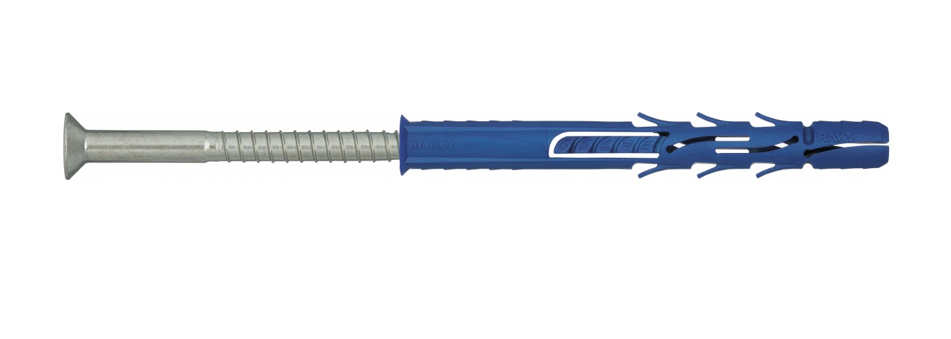 Nylonplugg med skruv RawlPlug R-FF1-N-08L080; 7,8x80 mm; 5,8x87 mm; T30; 50 st.