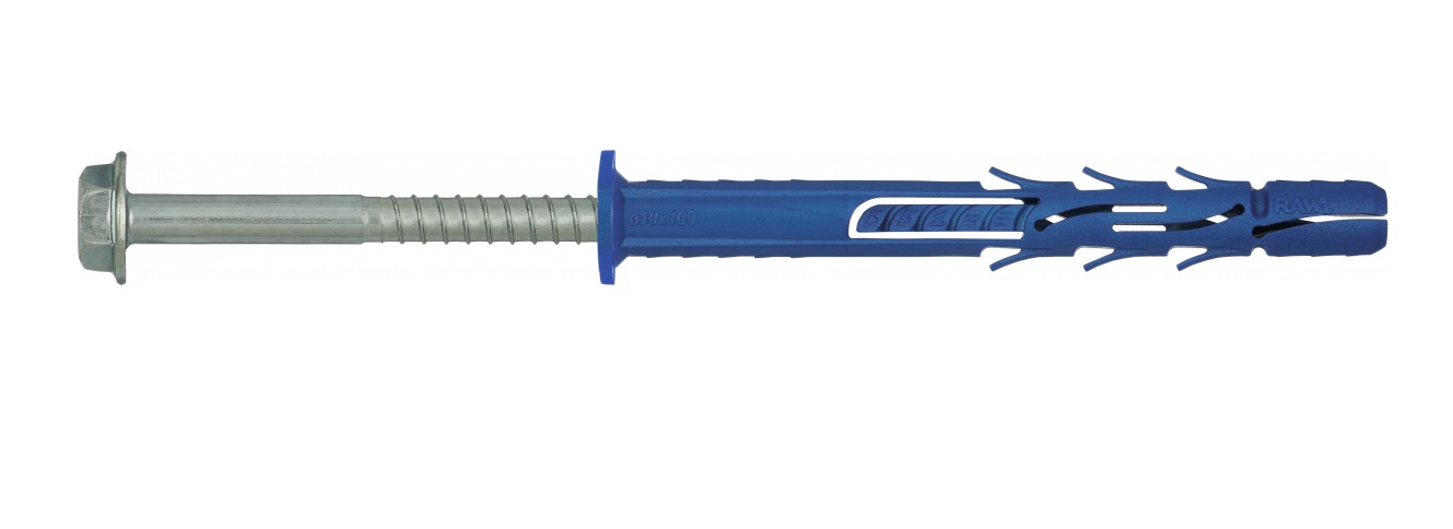 Nylonplugg med skruv RawlPlug R-FF1-N-14K240; 13,8x240 mm; 10,8x251 mm; SW17/T50; 25 st.