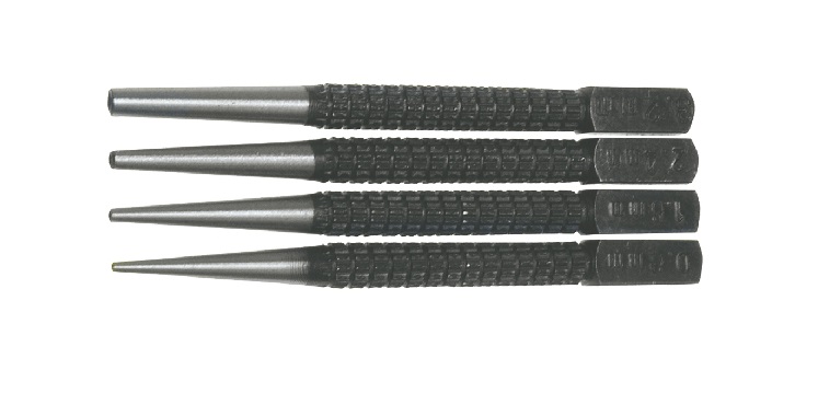 Mejselsats Topex 03A440; 0,8-3,2 mm; 4 st; för naglar