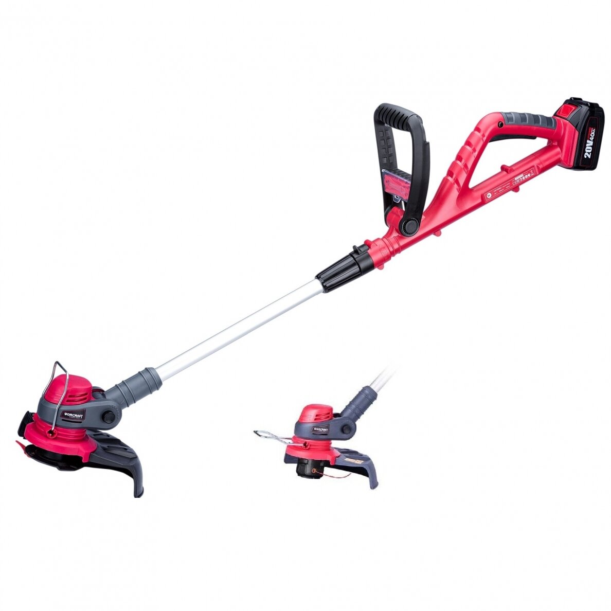 Trimmer Worcraft CGTS20LIDB; 20 V; 1x4,0 Ah batt.