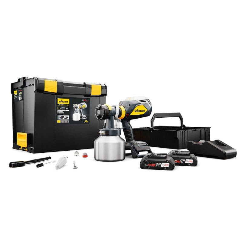 Färgspruta Wagner FinishControl 4000 StandardSpray; 18 V; 2x4,0 Ah batt.