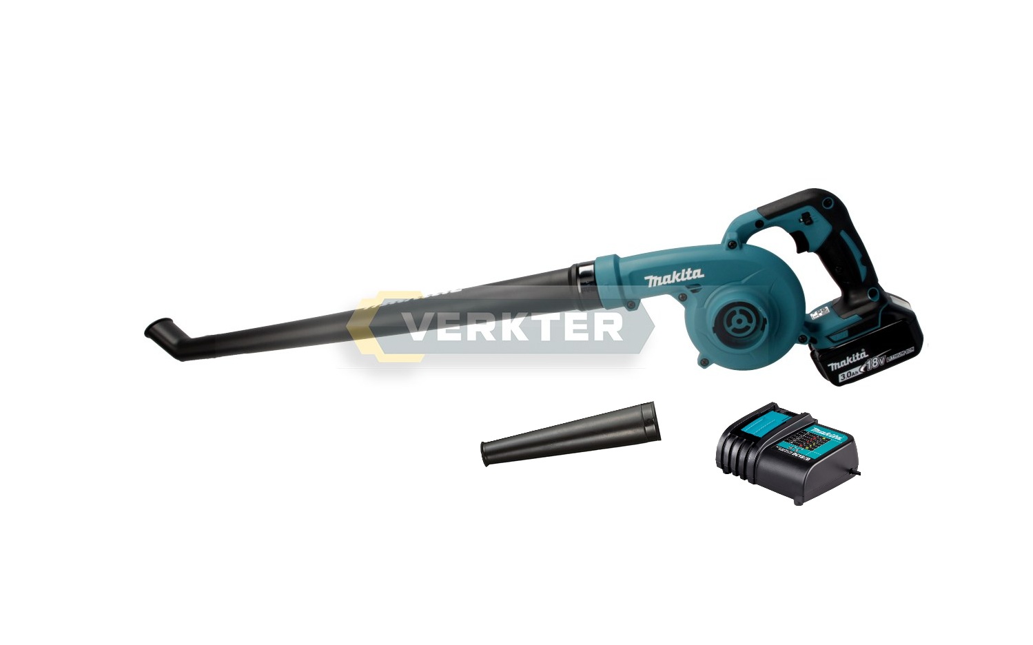 Batteridriven lövblås Makita DUB186SFX1; 18 V; 1x3,0 Ah batt.