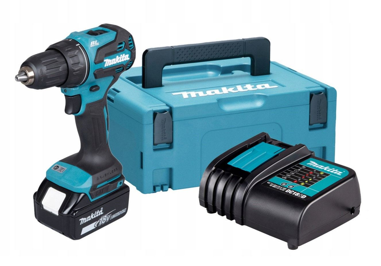 Slagskruvdragare / borr Makita DHP490SF1J; 18 V; 1x3,0 Ah batt.