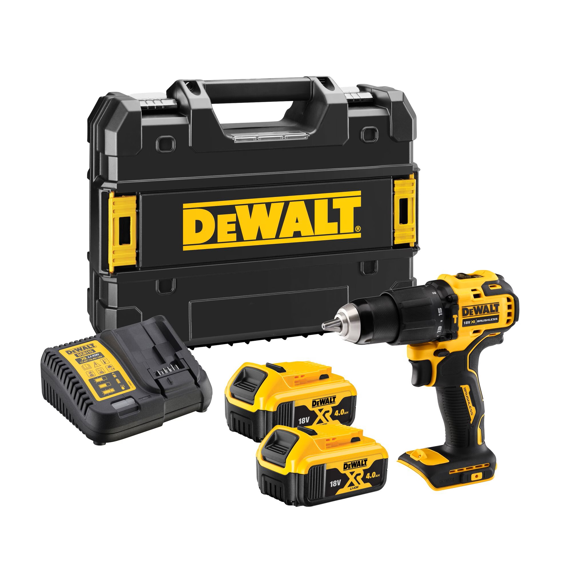 Slagskruvdragare / borr DeWalt DCD709M2T; 18 V; 2x4,0 Ah batt.
