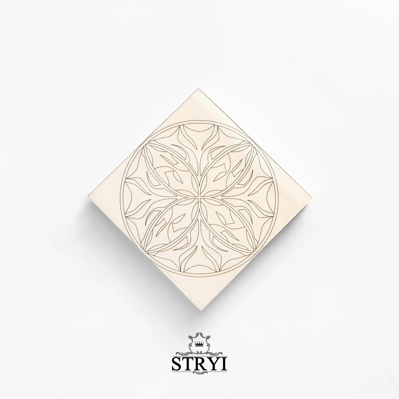 Träskiva - mall STRYI; 100x100x20 mm;