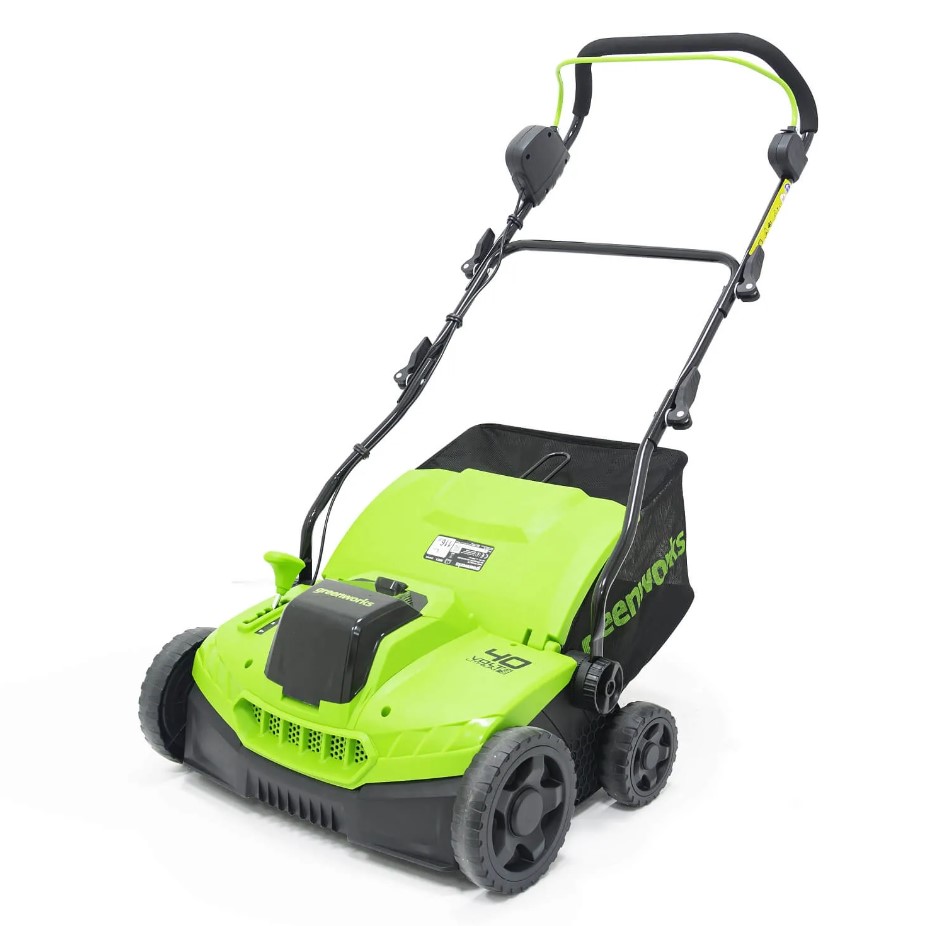 Scarifier Greenworks GD40SC38II; 40 V (utan batteri och laddare)