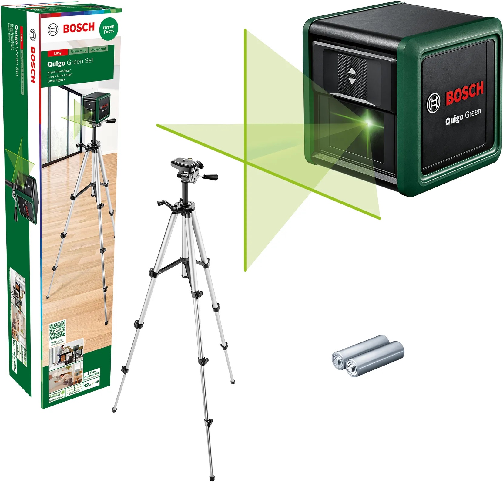 Korslinjelaser Bosch Quigo Green