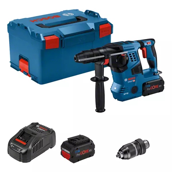 Borrhammare Bosch GBH 18V-28 CF; 18 V; 3,3 J; SDS-plus; 2x8,0 Ah batt.