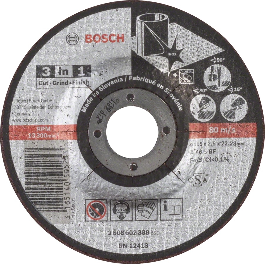 Skär-, slipskiva Bosch A 46 S BF; 115x2,5 mm