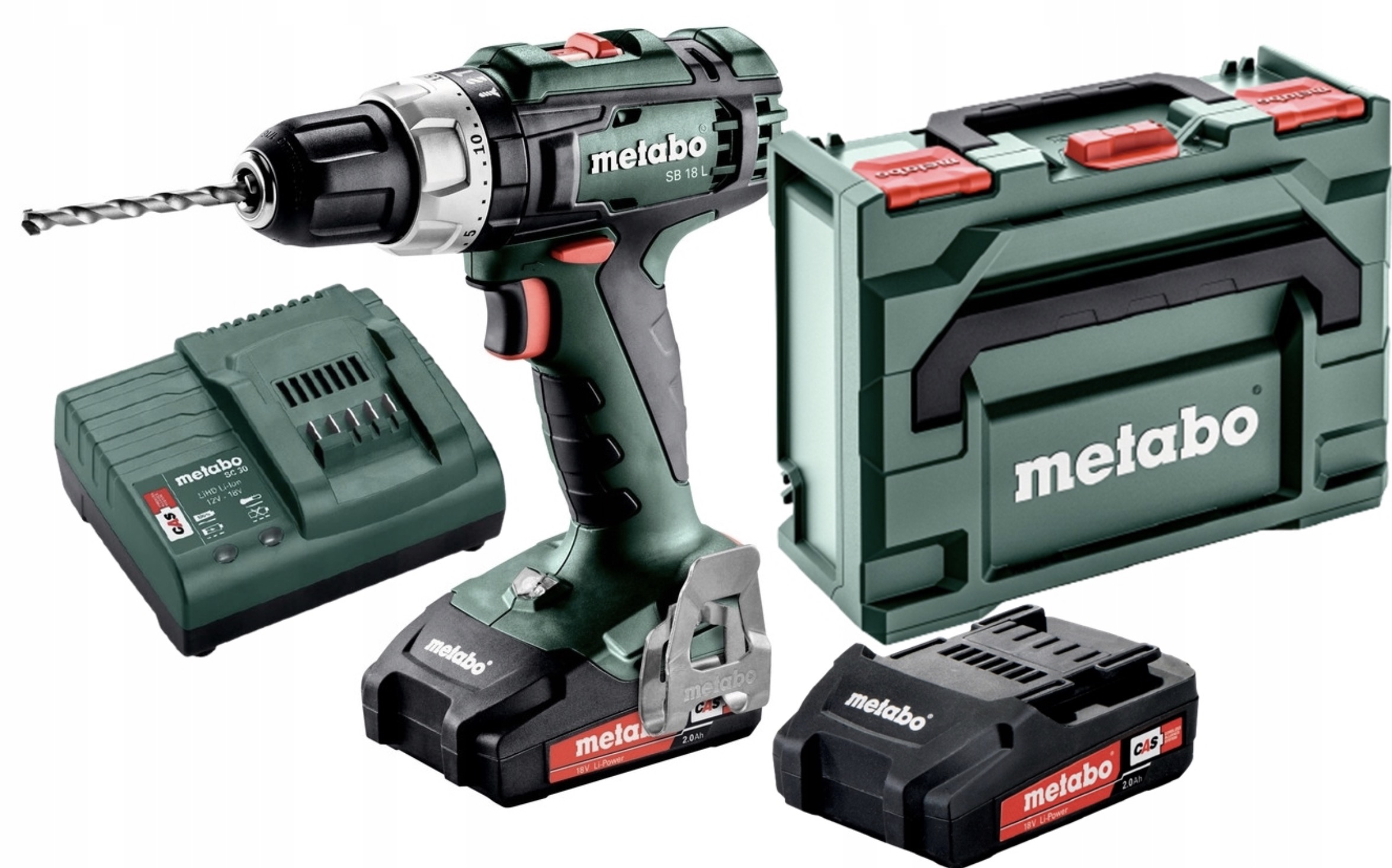 Slagskruvdragare / borr Metabo SB 18 L; 18 V; 2x2,0 Ah batt.