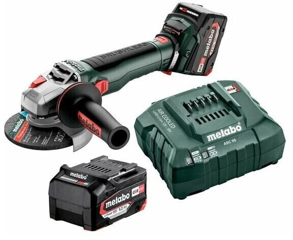 Vinkelslip Metabo WB 18 LT BL 11-125 Quick; 18 V; 2x5,2 Ah batt.