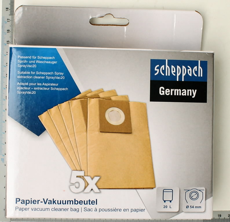 Dammpåse Scheppach SprayVac20; 5 st.