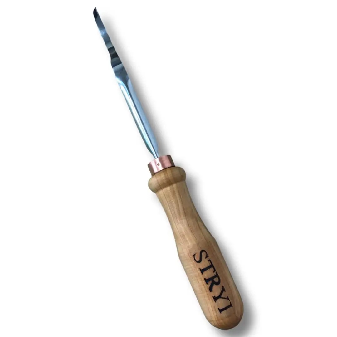 Kniv STRYI Profi; 40 mm; för träskedssnideri (högerhänt)