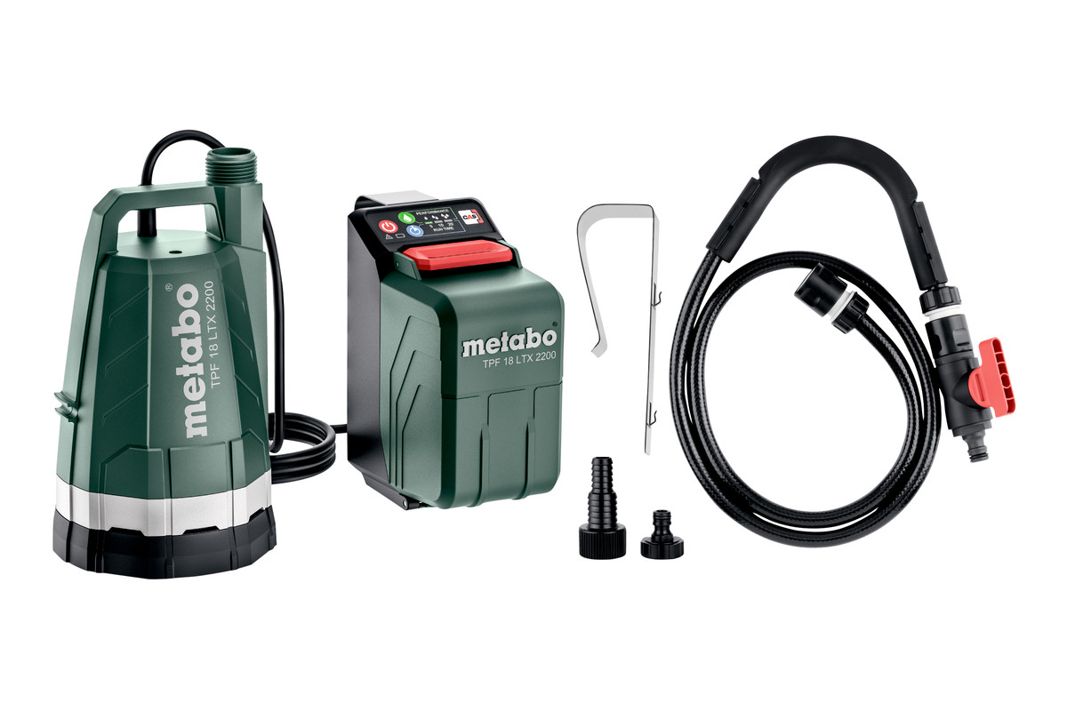 Vattenpump Metabo TPF 18 LTX 2200; 18 V (utan batteri och laddare)
