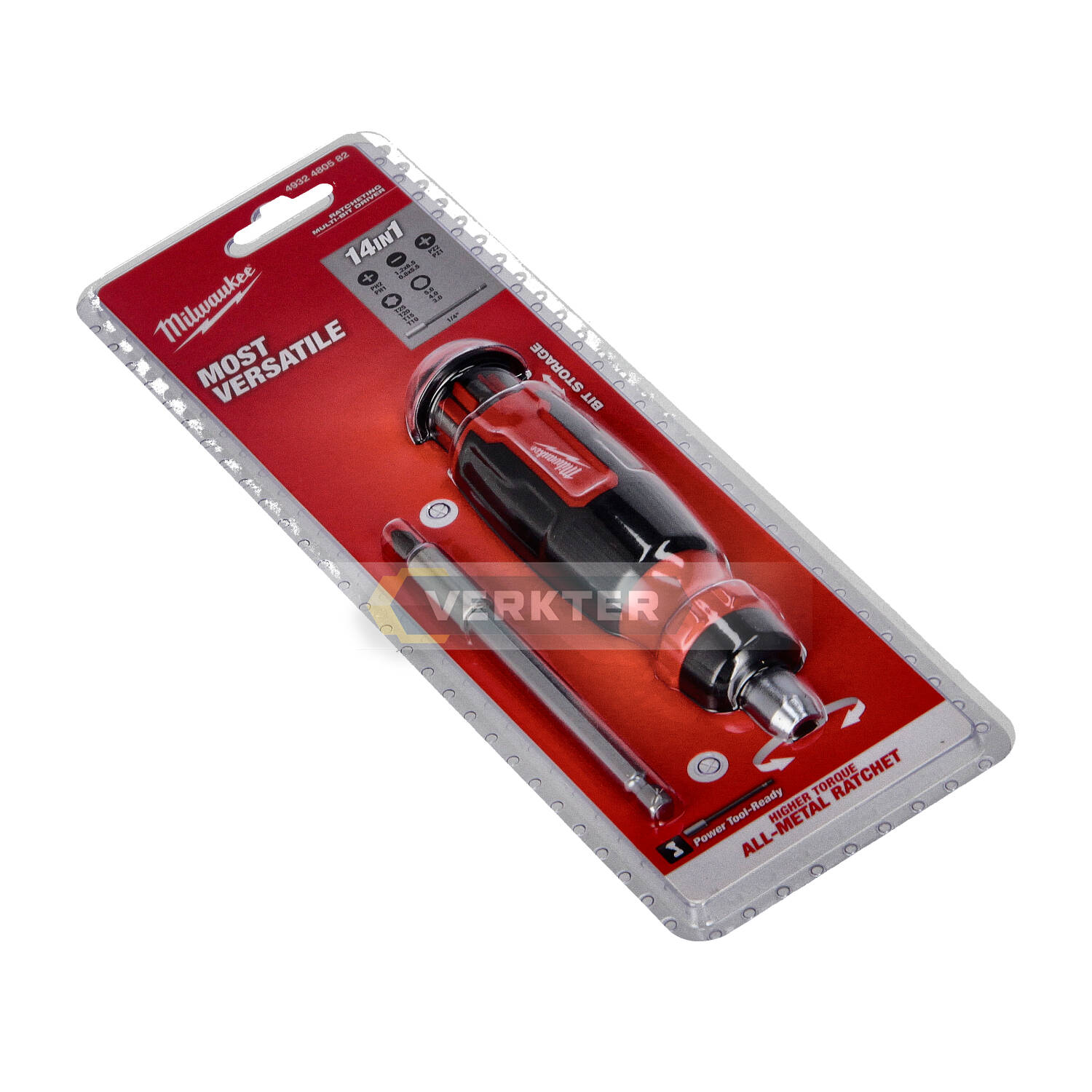 Skruvmejselskaft Milwaukee 4932480582 + Bits spår