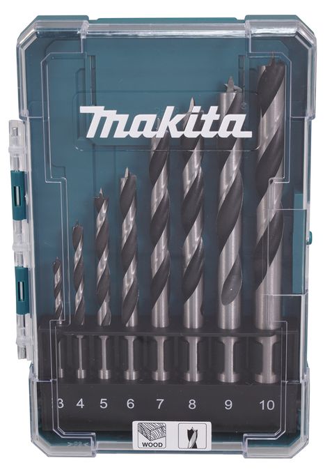 Borrsats för trä Makita D-77257; 3-10 mm; 8 st.