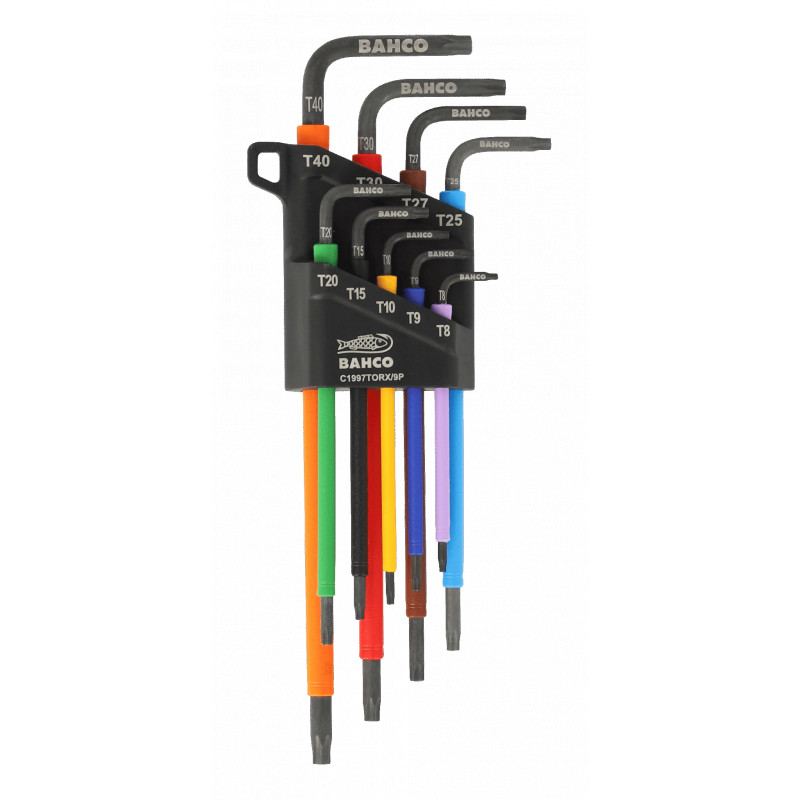 Hylsnyckelsats Bahco C1997TORX/9P; T8-T40; 9 st.