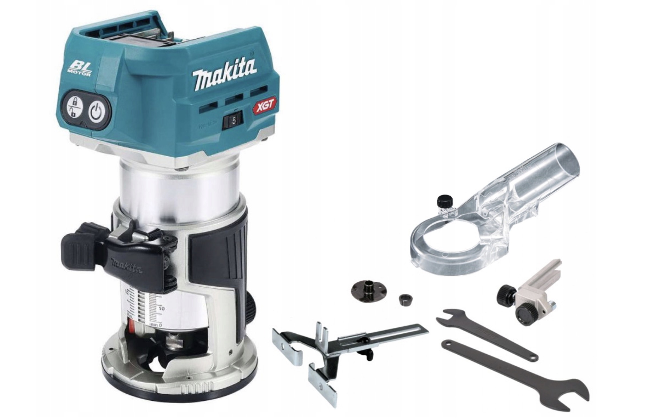 Sladdlös kantfräs Makita RT001GZ17; 40 V (utan batteri och laddare)