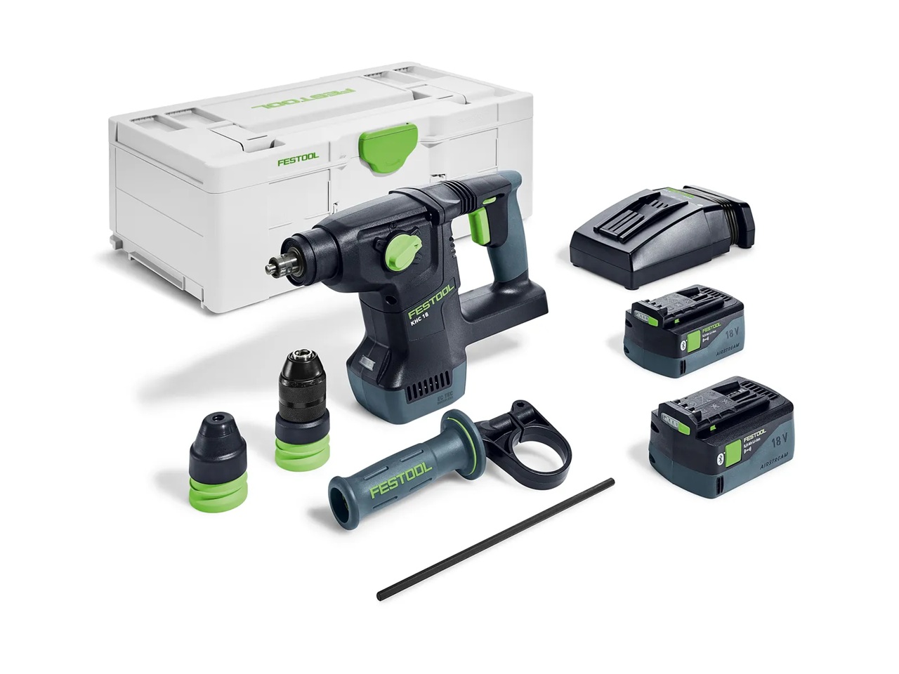 Borrhammare Festool KHC 18 5,0 EBI-Plus; 18 V; 2,6 J; SDS-plus; 2x5,0 Ah batt.