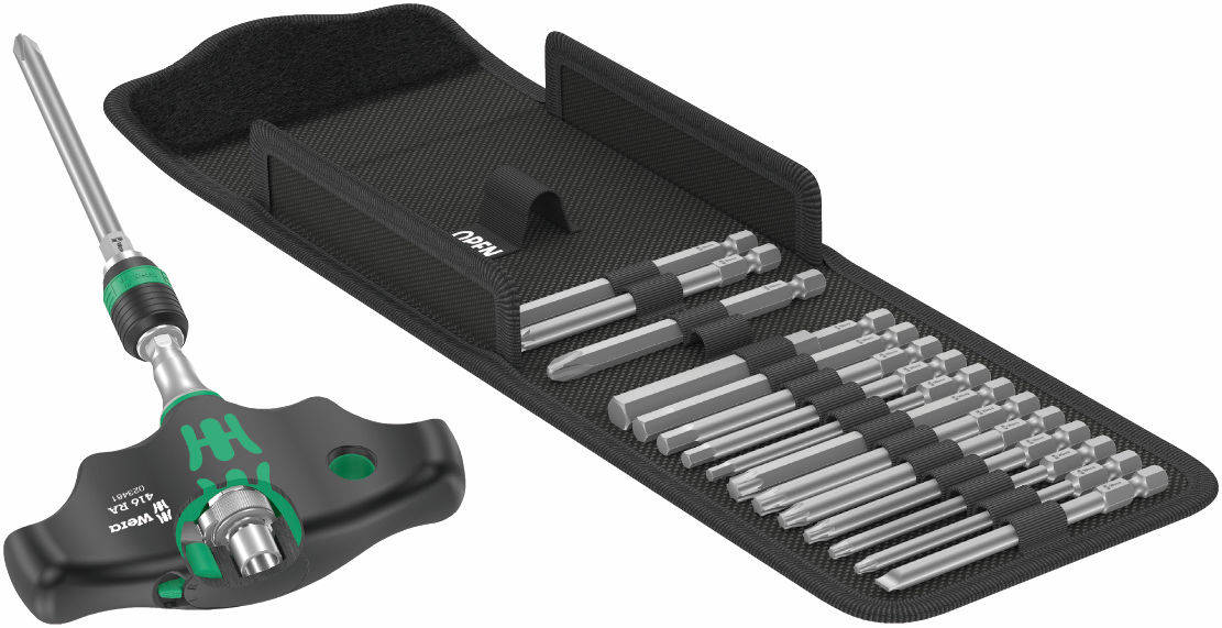 Verktygspaket Wera Kraftform Kompakt 400 RA Set 1; 1/4''; 17 st.