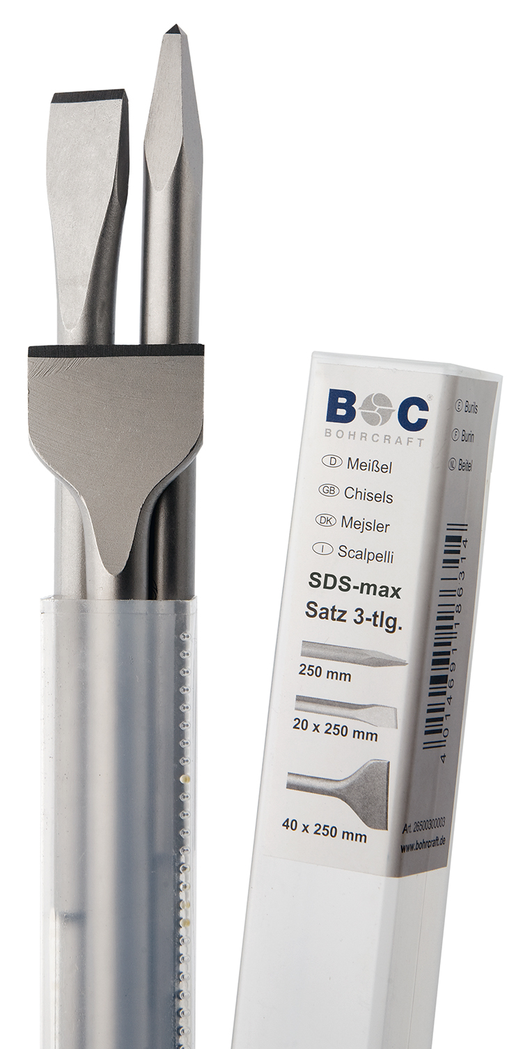 Mejselset Bohrcraft BC26600300003; SDS-max; 3 st.