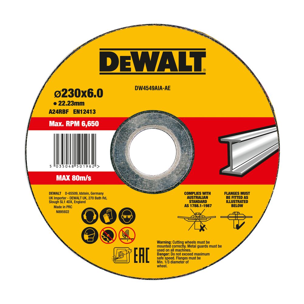Slipskiva DeWalt DW4549AIA-AE; 230x6 mm
