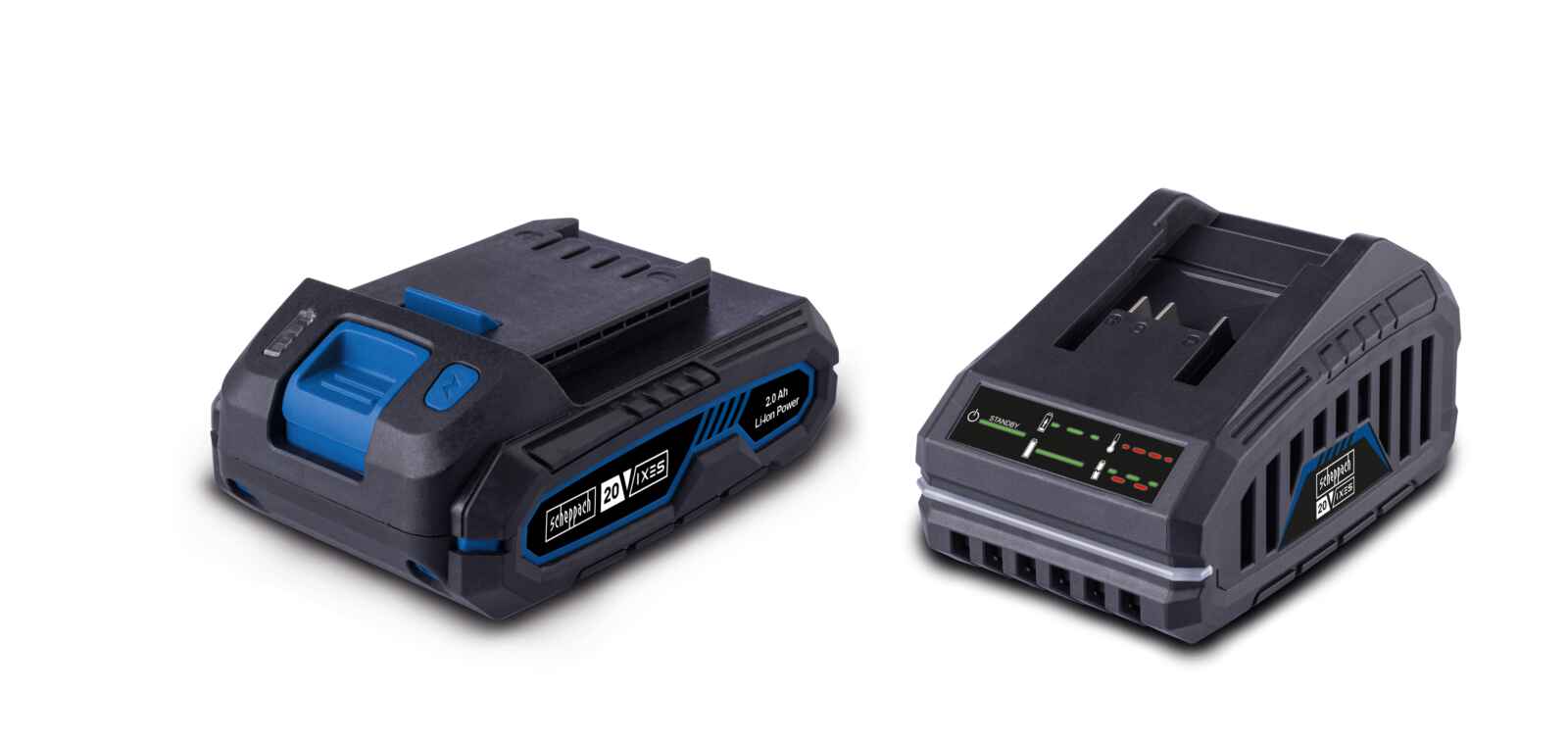 Tillbehörsset Scheppach SBSK2.0; 20 V; 2,0 Ah batt.