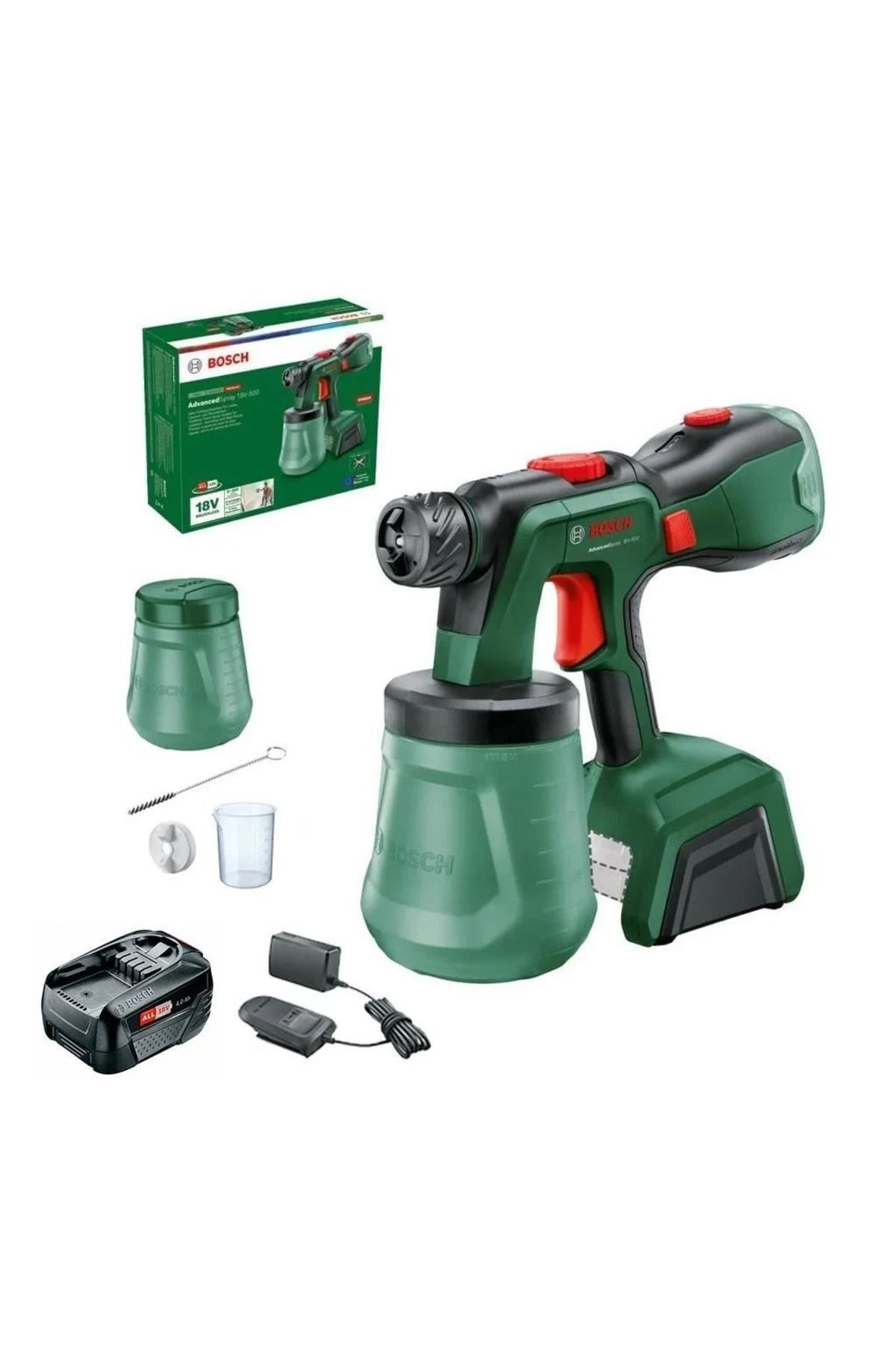 Färgspruta Bosch AdvancedSpray 18V-500; 18 V; 1x4,0 Ah batt.