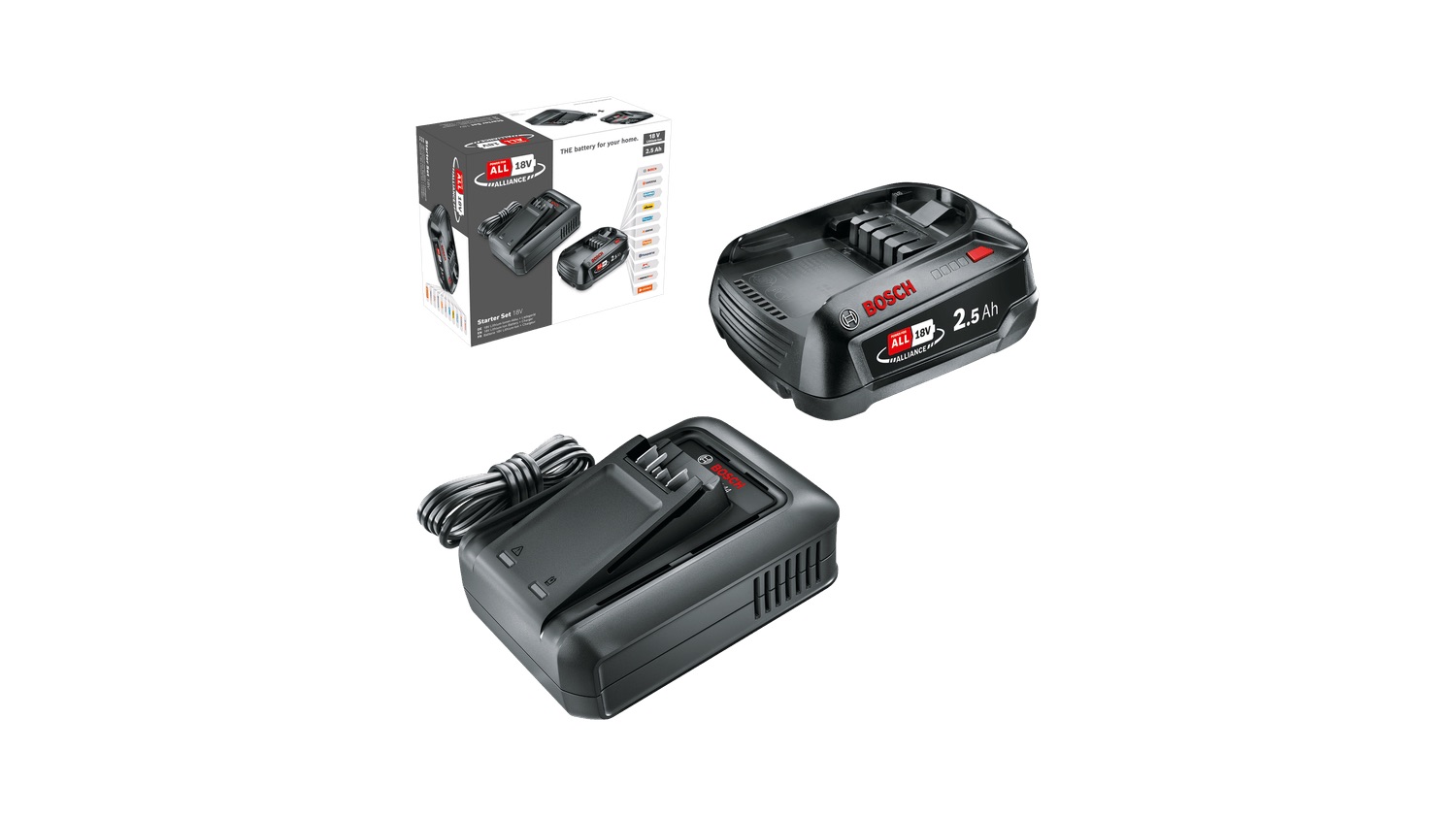 Tillbehörsset Bosch Starter Set 18V; 18 V; 1x2,5 Ah batt.