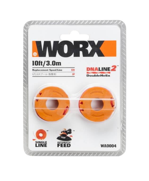 Spole med skärtråd med automatisk trådmatning  Worx WA0004.1; 1,65 mm/3 m; 2 st.