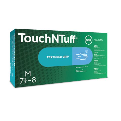 Handskar Ansell TouchNTuff 92-670; L; 100 st.