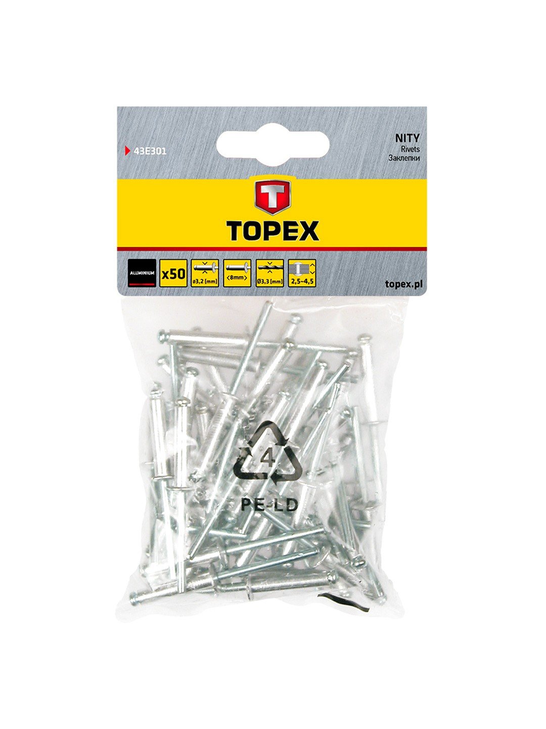 Nitar Topex 43E301; 3,2x8,0 mm; 50 st.