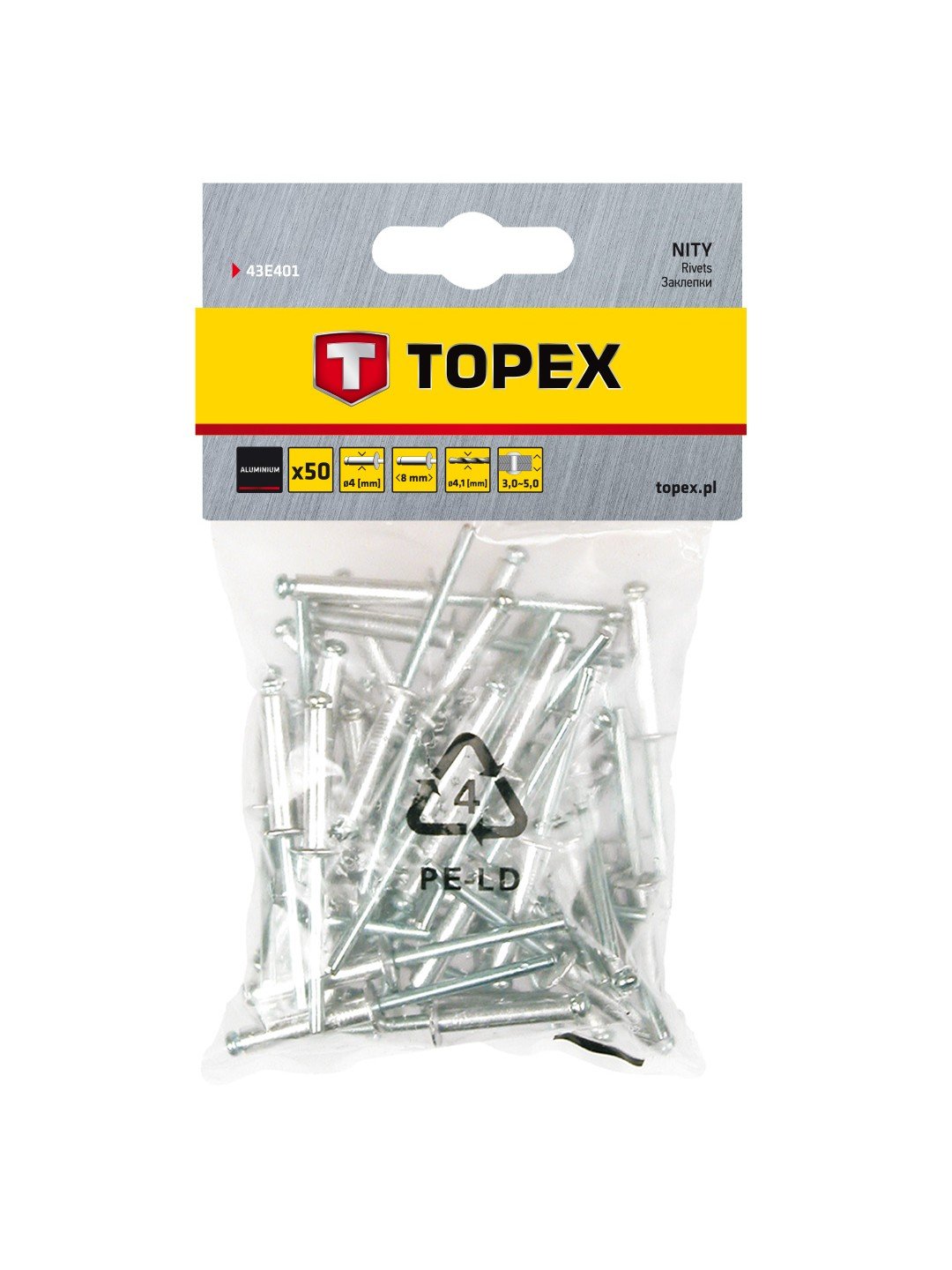 Nitar Topex 43E401; 4,0x8,0 mm; 50 st.