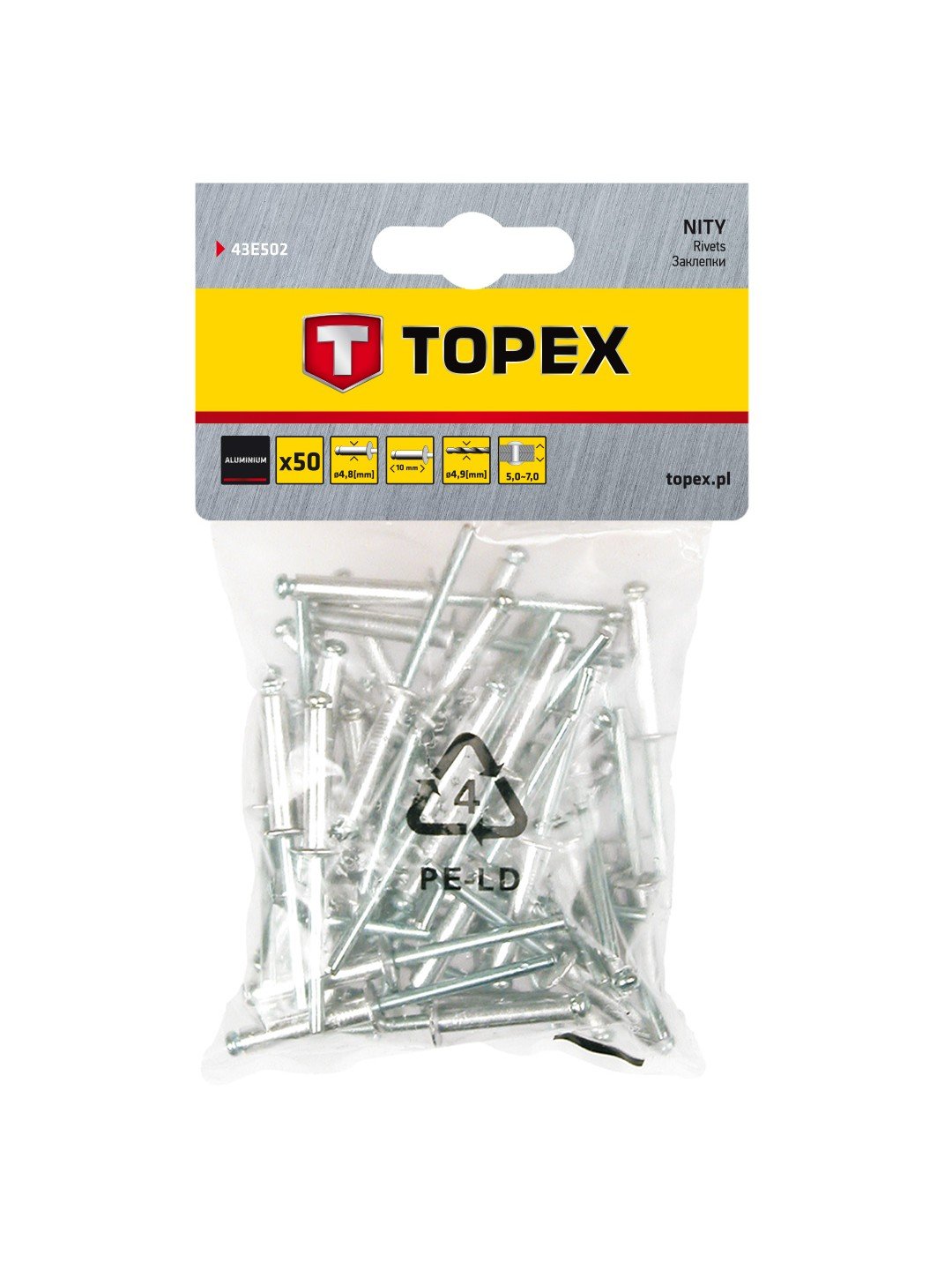 Nitar Topex 43E502; 4,8x10 mm; 50 st.