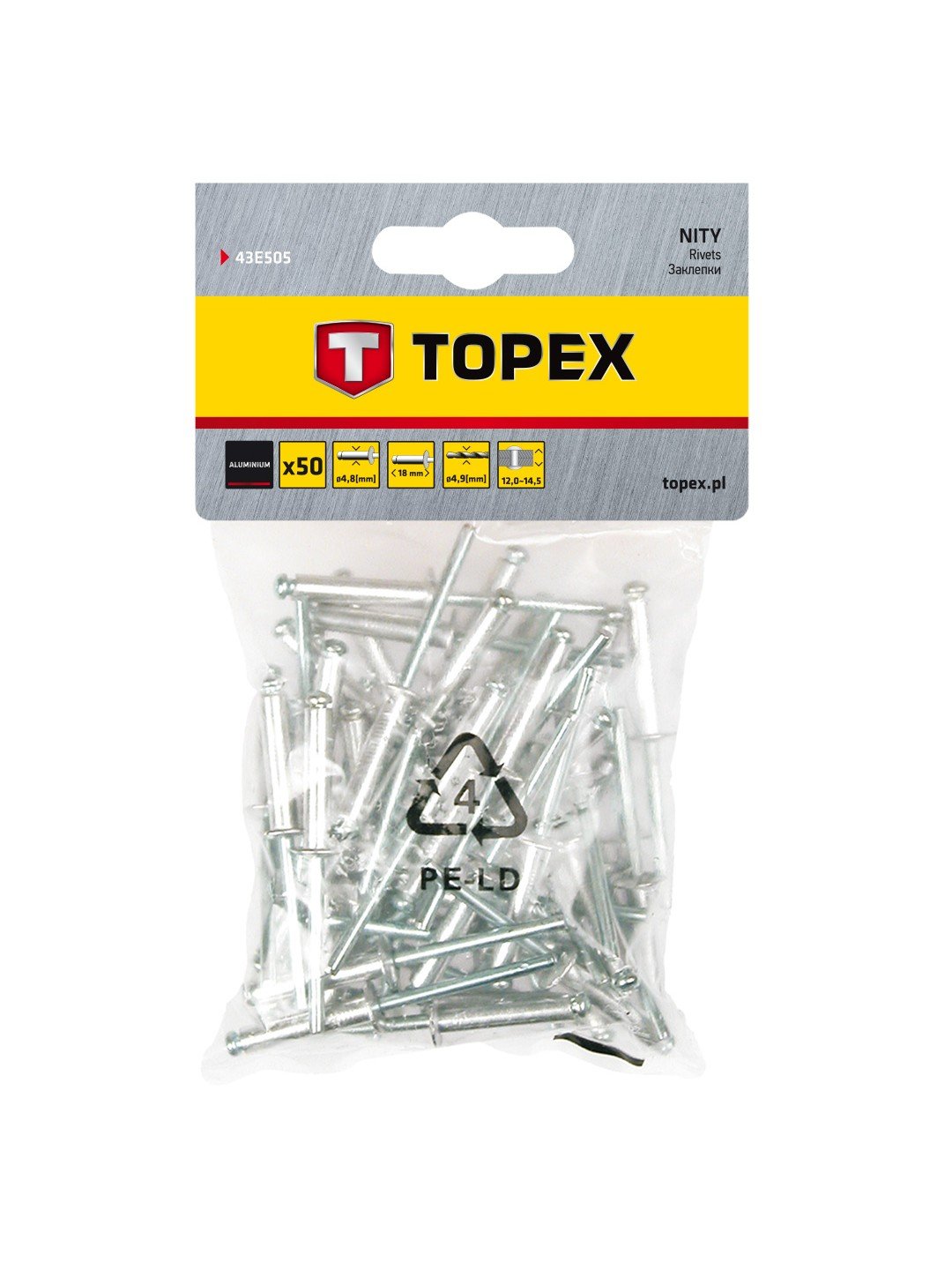 Nitar Topex 43E505; 4,8x18 mm; 50 st.