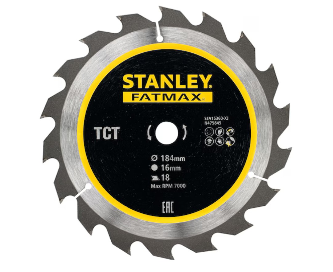 Sågklinga för trä Stanley STA15360-XJ; 184x16 mm; 18T