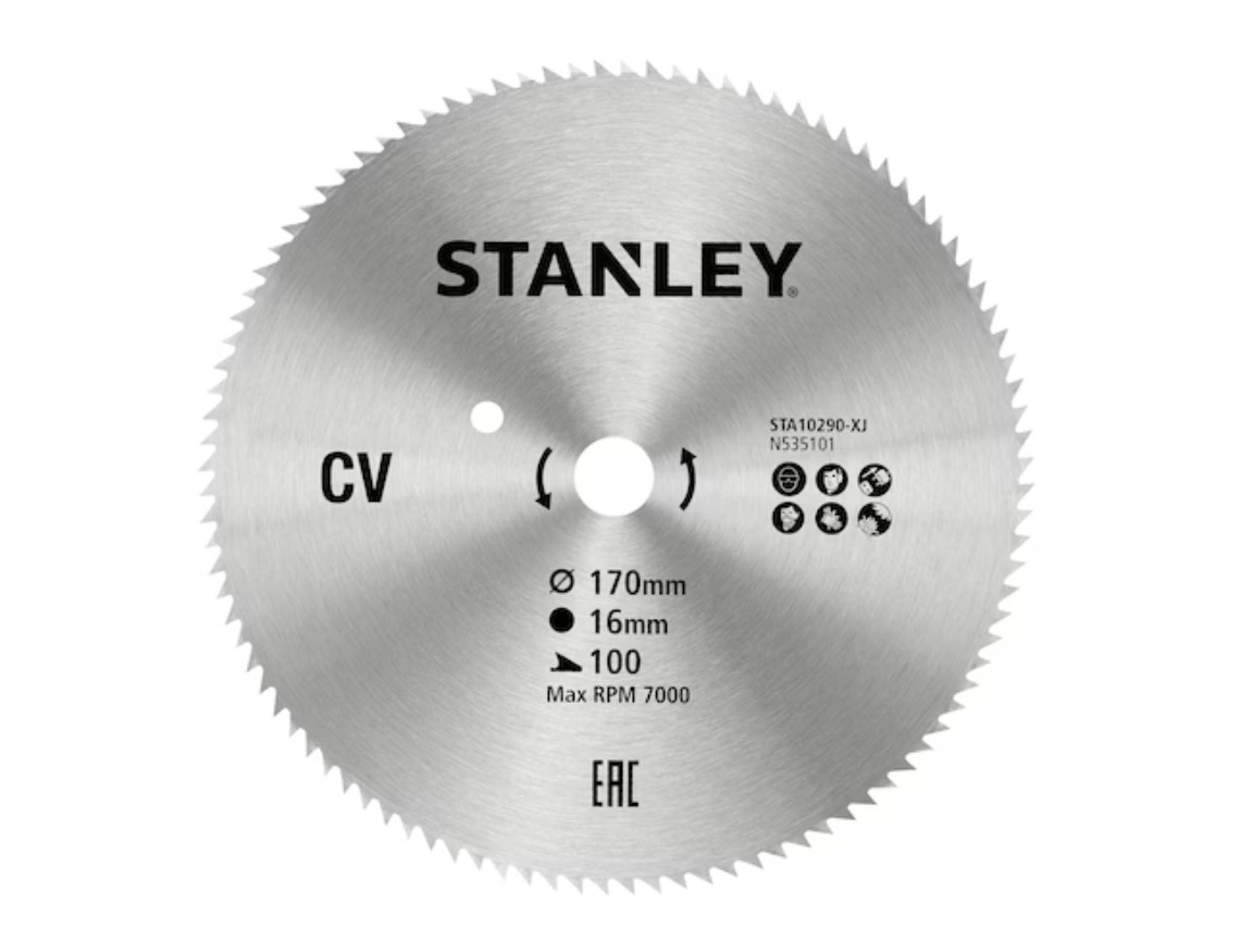 Sågklinga för trä Stanley STA10290-XJ; 170x16 mm; 100T