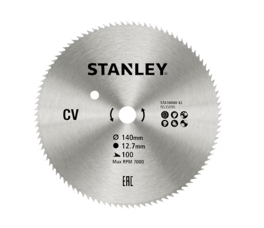 Sågklinga för trä Stanley STA10080-XJ; 140x12,7 mm; 100T