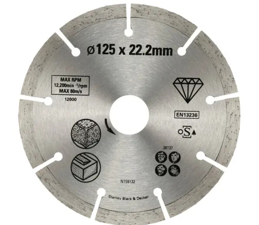 Diamantkapskiva Stanley STA38137-XJ; 125x22,2 mm