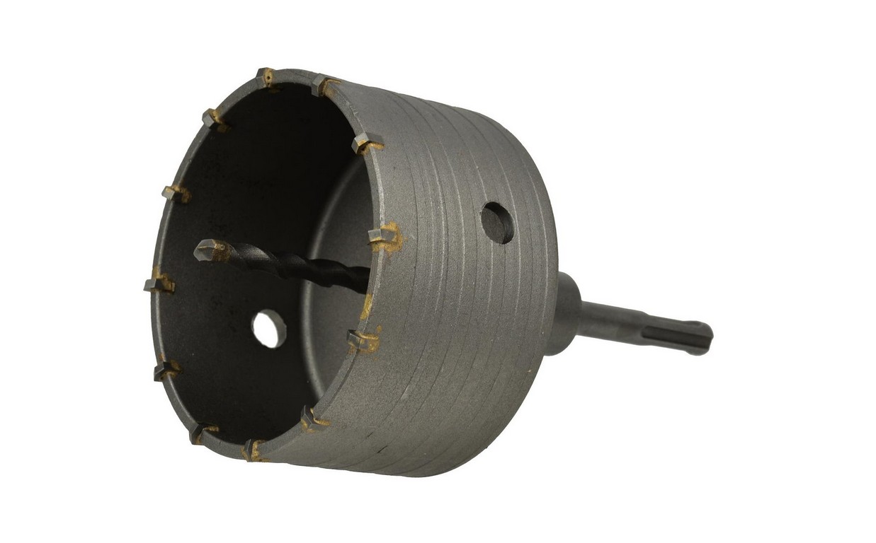 Borrkrona med skaft och centreringsborrbit Geko G40005; SDS-plus; 100 mm