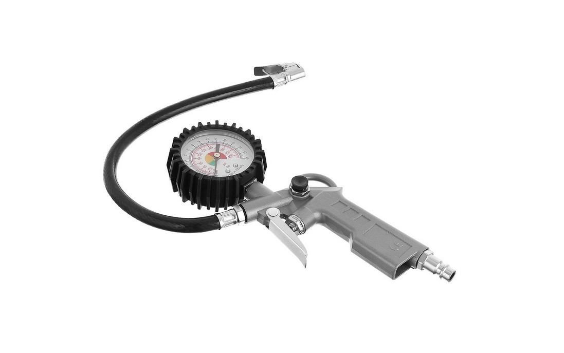 Däckpåfyllare med manometer Geko G01101