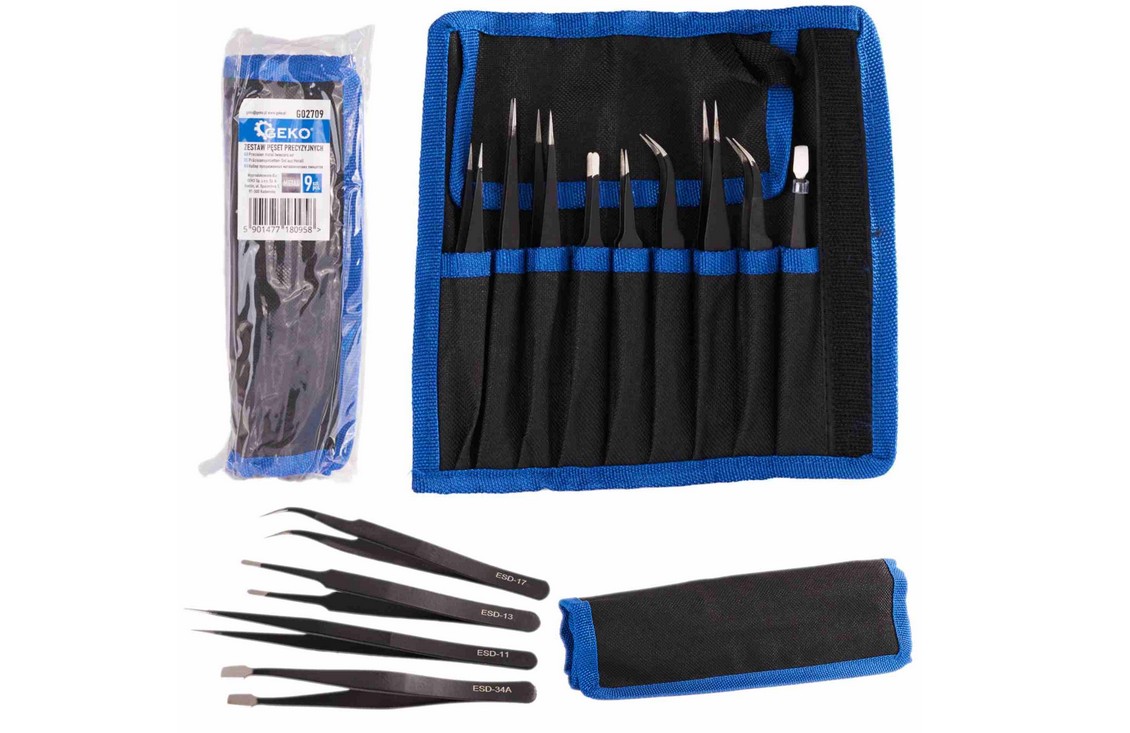 Pincett set Geko G02709; 9 st.