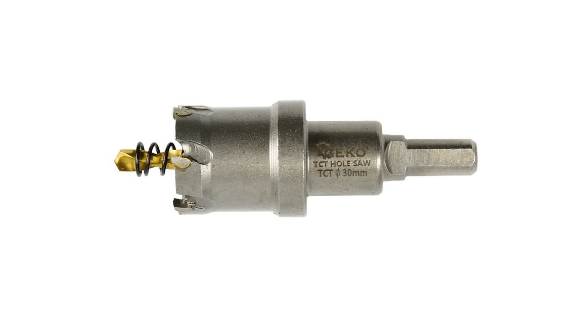 Borrkrona med skaft och centreringsborrbit Geko G39685; 30 mm