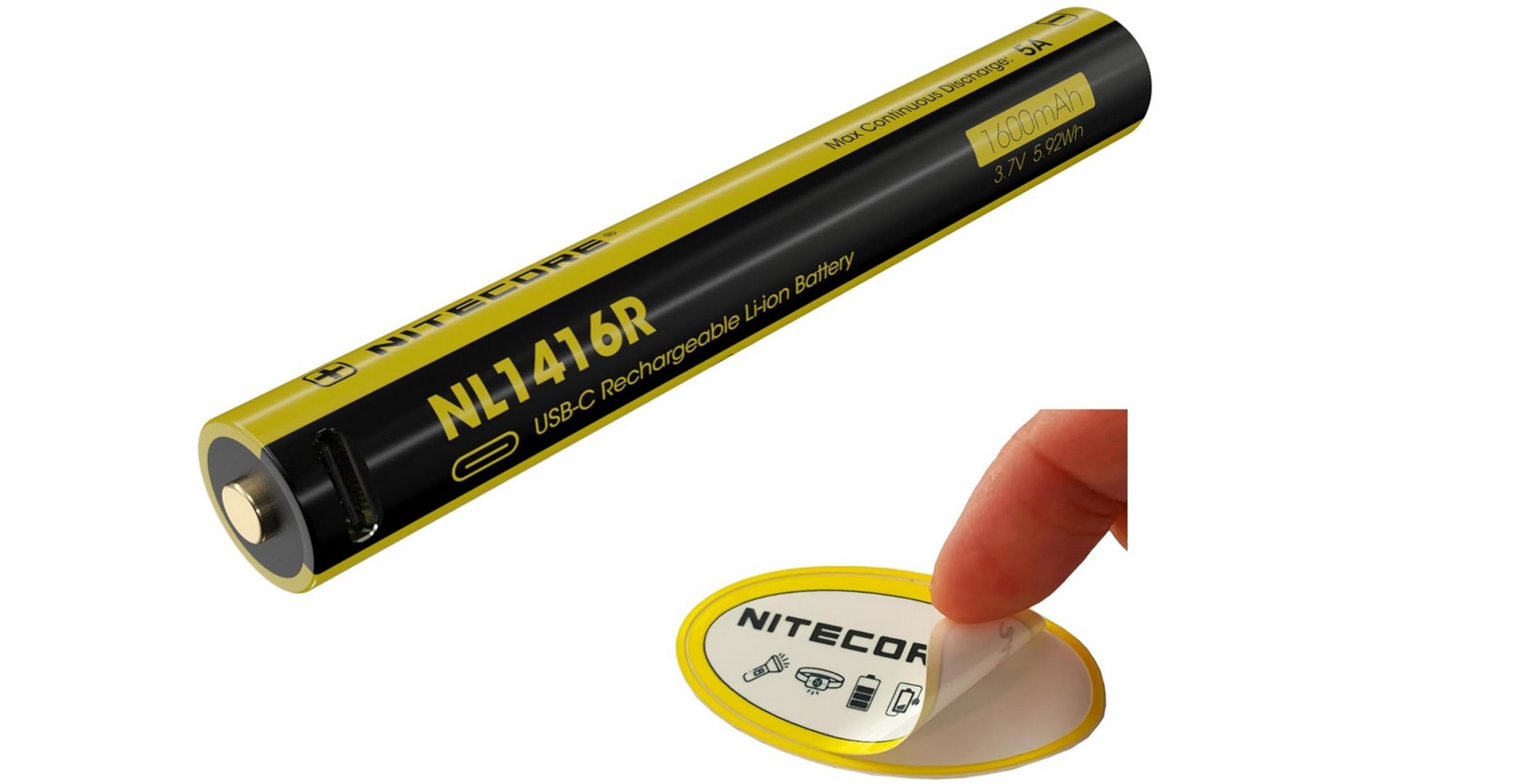 Batteri Nitecore NC-NL1416R; 3,7 V; 1,6 Ah