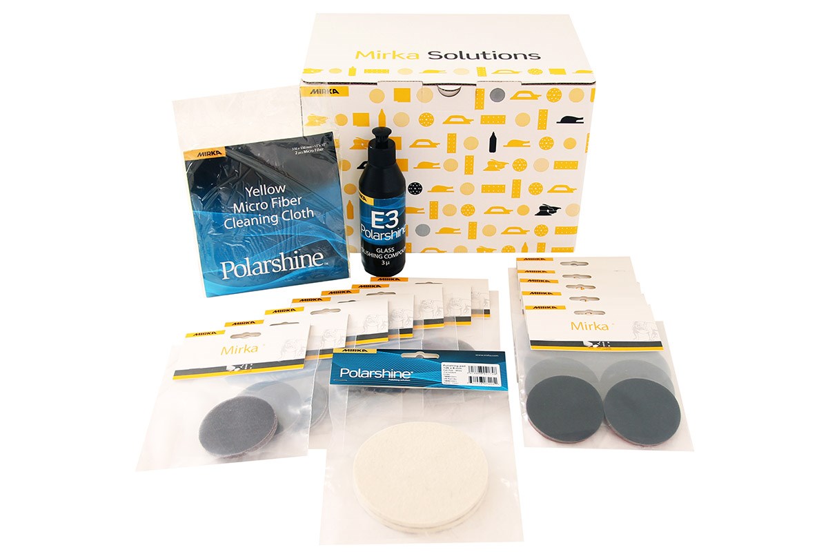 Rengörings- / poleringssats Mirka KITGLASS77; 77 mm