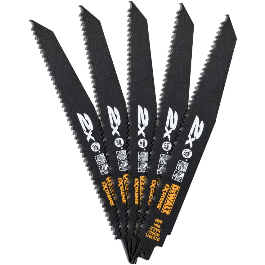 Tigersågsblad DeWalt DT2307L-QZ; 228 mm; 5 st.