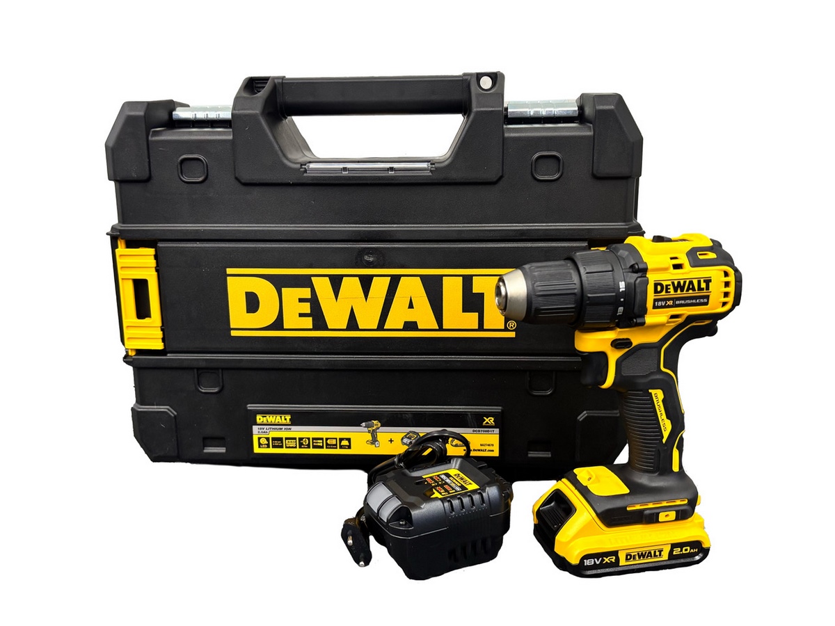 Skruvdragare/borr DeWalt DCD708D1T-QW; 18 V; 1x2,0 Ah batt.
