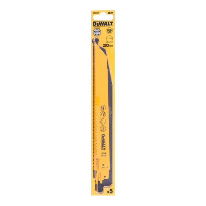 Tigersågsblad DeWalt DT2387-QZ; 203 mm; 5 st.