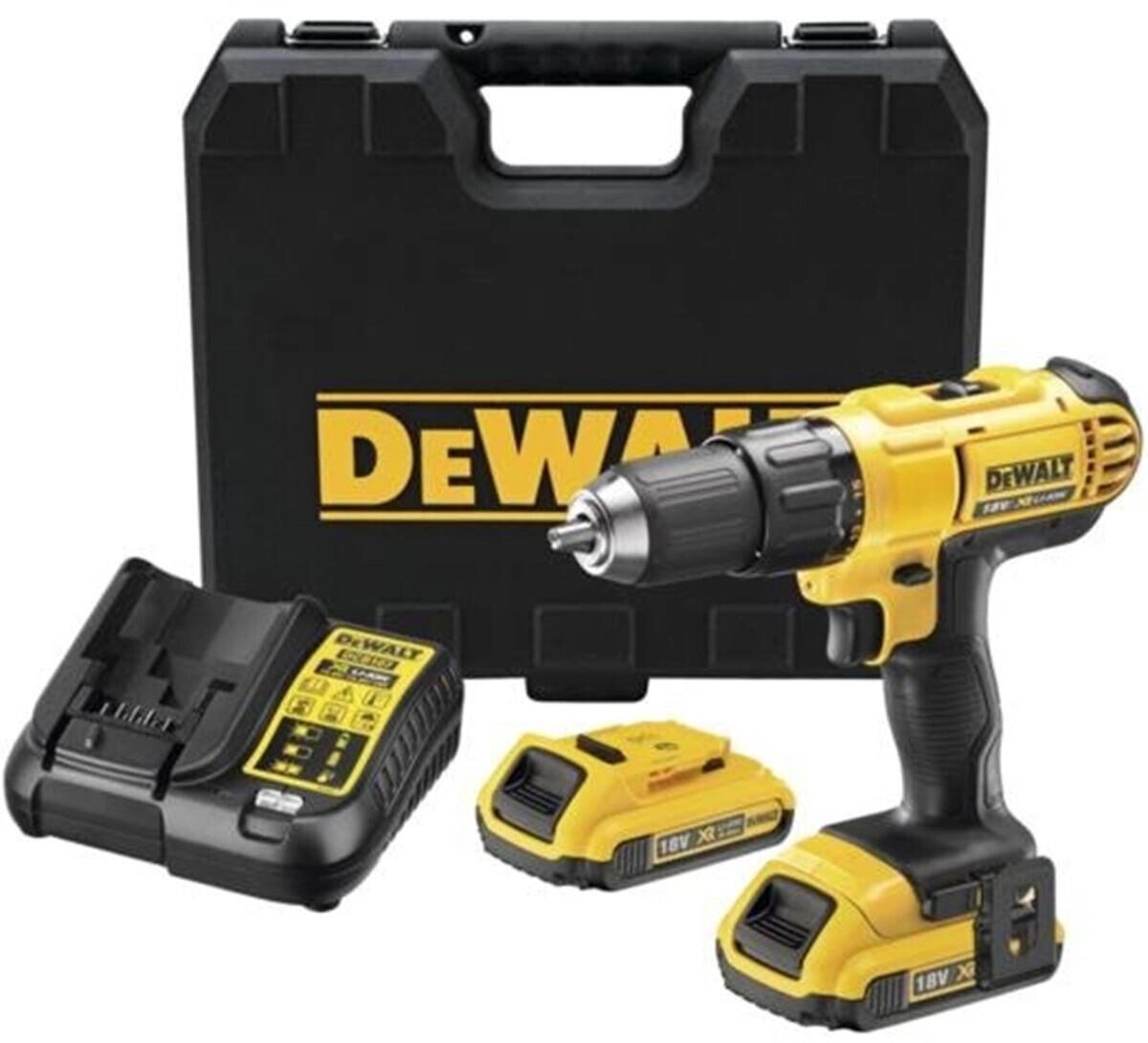 Skruvdragare/borr DeWalt DCD771D2-QW; 18 V; 2x2,0 Ah batt.